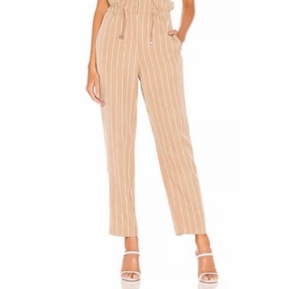 NEW REVOLVE L’ACADEMIE Striped Paperbag Drawstring Trousers